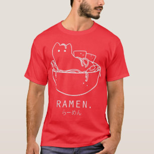 Camiseta Gatos en Ramen Bowl (negro)