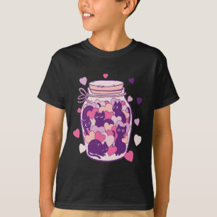 Camiseta Gatos En Un Frasco El día de San Valentín Corazón