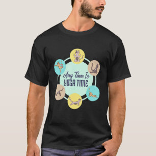 Camiseta Gatos En Yoga Poses Gato Deportivo En Cualquier Mo