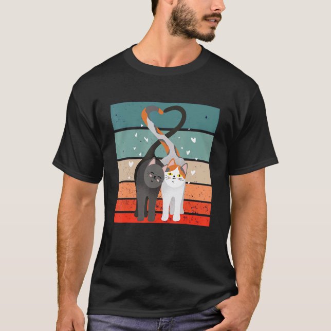 Camiseta Gatos enamorados (Anverso)