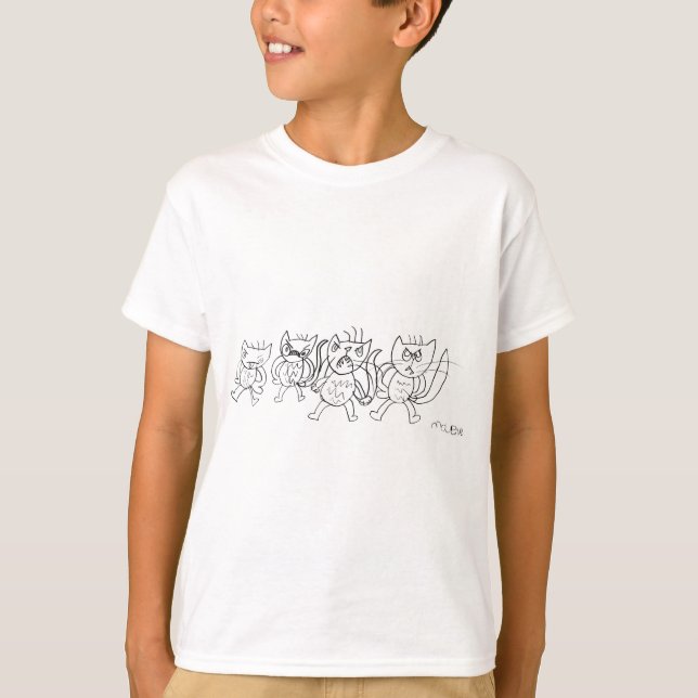 Camiseta Gatos enojados (Anverso)