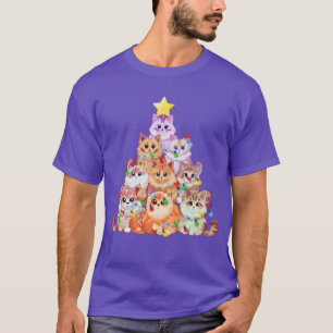 Camiseta Gatos enredados en Navidades iluminan a Navidades 