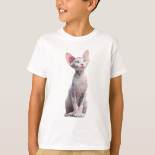 Camiseta Gatos esfinge niños acuarela pastel