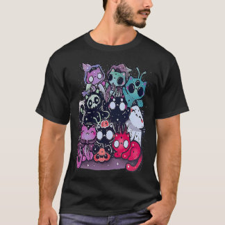 Camiseta gatos espeluznantes disfraz oscuro de Halloween gó
