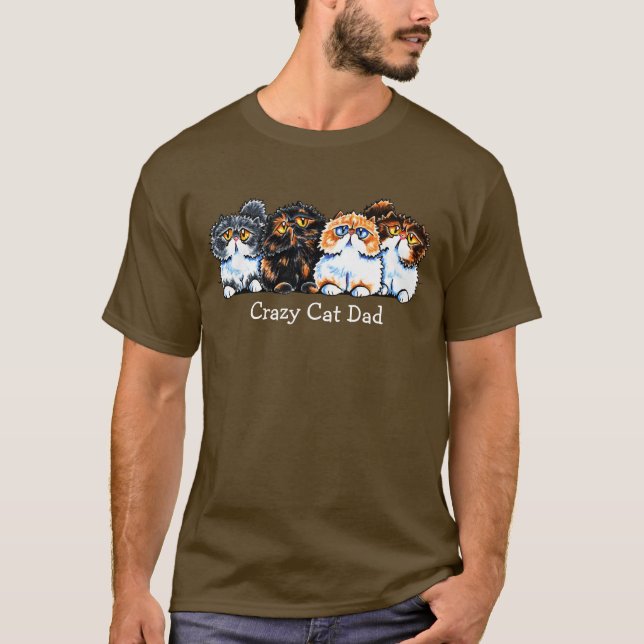 Camiseta Gatos exóticos para cuatro gatos personalizados (Anverso)