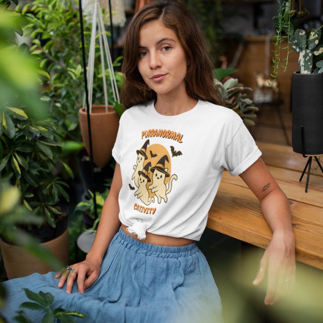 Camiseta Gatos Fantasma Retro De Brujería (Subido por el creador)