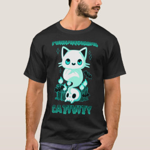 Camiseta Gatos Fantasmales Actividad Paranormal Disfraz de