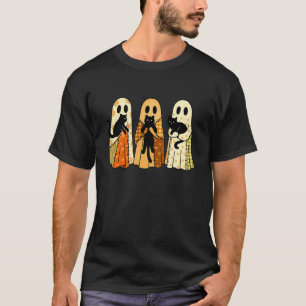 Camiseta Gatos fantasmales de Halloween - Gato negro lindo