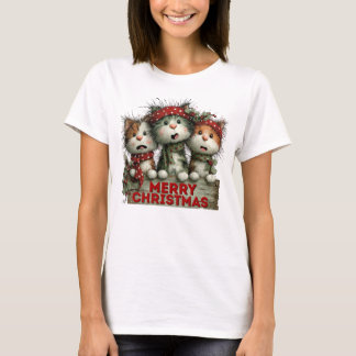 Camiseta Gatos Feliz Navidad