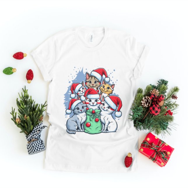 Camiseta Gatos Feliz Navidad, Meowy Navidades, regalo graci (Subido por el creador)