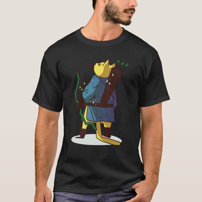 Camiseta gatos flechas arquear (Anverso)