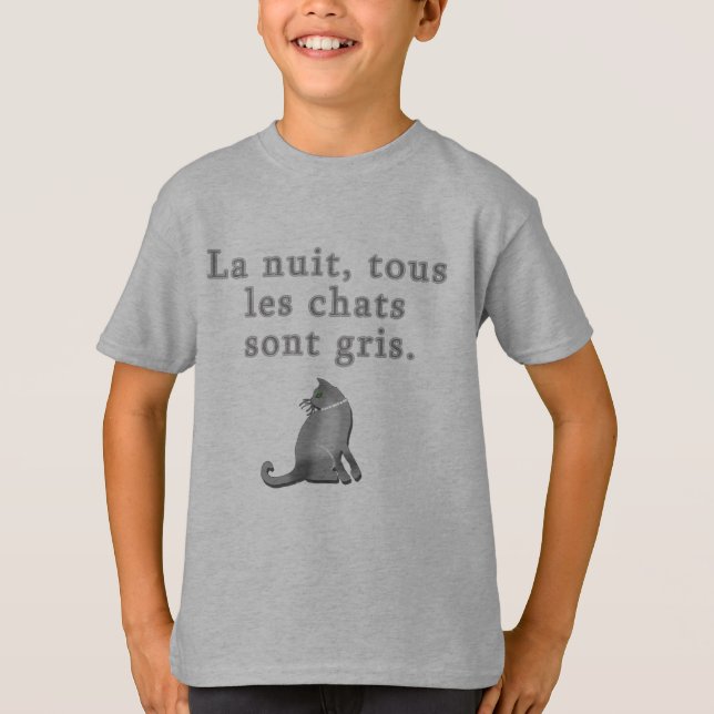 Camiseta Gatos franceses diciendo productos (Anverso)