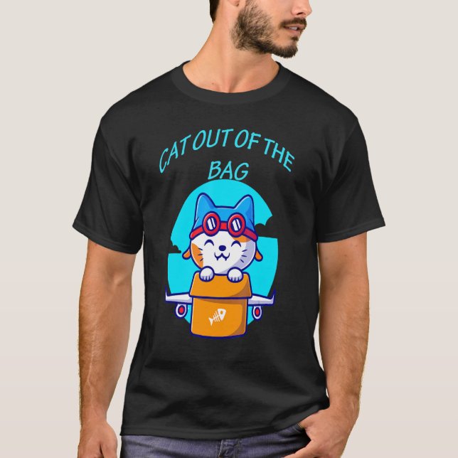 Camiseta Gatos Fuera De La Bolsa (Anverso)