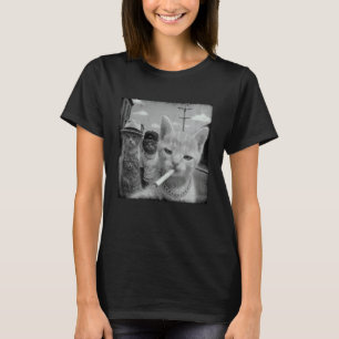 Camiseta Gatos fumando cigarrillo divertido sarcasmo gato m