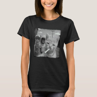 Camiseta Gatos fumando cigarrillo divertido sarcasmo gato m
