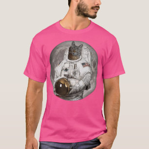 Camiseta Gatos Fuzz Aldrin En Diseño Cósmico Astral Espacia