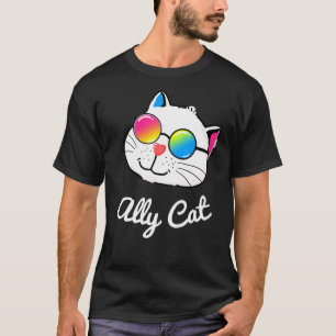 Camiseta Gatos Gafas Sol Orgullo Aliado Pansexual Lgbtq Pan