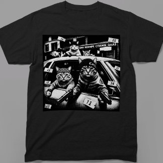 Camiseta Gatos gánster de la vida de matón divertidos