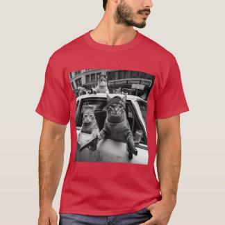 Camiseta Gatos gánster divertidos chica de la calle vintage