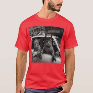 Camiseta Gatos gánster divertidos hombres mujeres amante ga