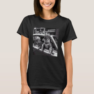 Camiseta Gatos Gánster Divertidos Hombres Mujeres Amante Ga