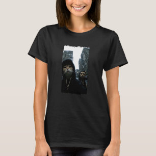 Camiseta Gatos gánster Ropa urbana Motivo de gato divertido
