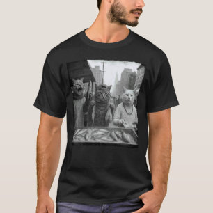 Camiseta Gatos gánster vendiendo pescado Meme de gato diver