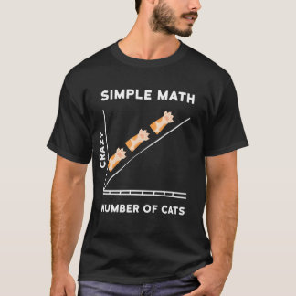 Camiseta Gatos gatitos de matemáticas sencillas divertidos