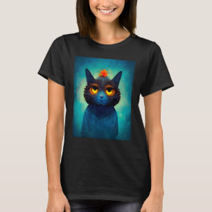Camiseta Gatos gatitos estilo retro gato azul