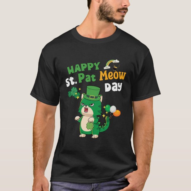 Camiseta gatos gatitos st patrick (Anverso)