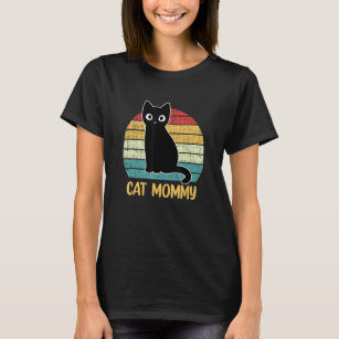 Camiseta Gatos gatos de mamá para las mujeres Gato negro re