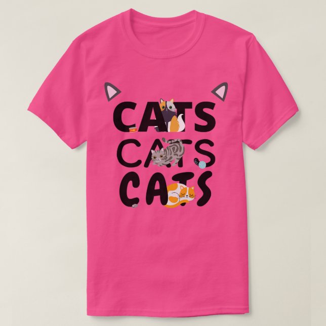 Camiseta Gatos Gatos Gatos (Diseño del anverso)