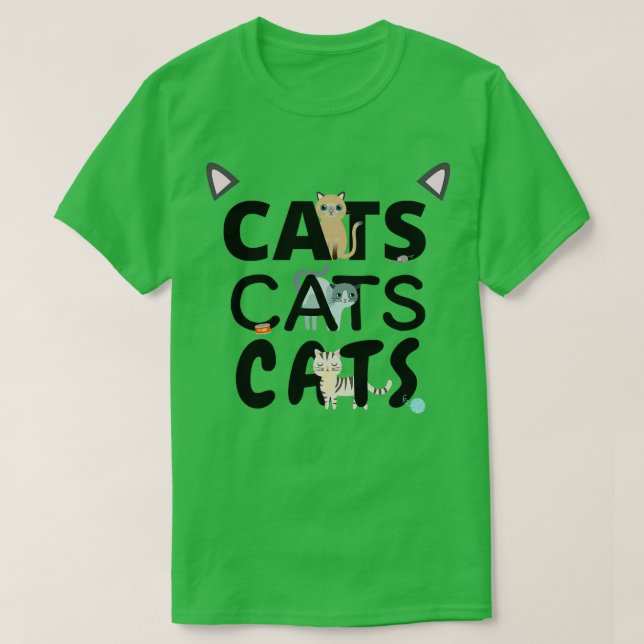 Camiseta Gatos Gatos Gatos 1 (Diseño del anverso)