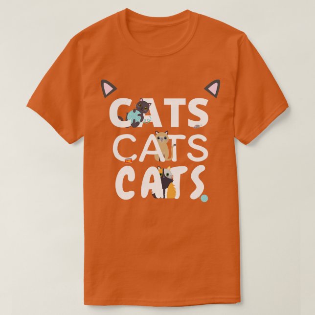 Camiseta Gatos Gatos Gatos 4 (Diseño del anverso)
