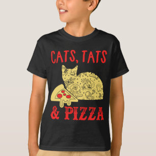 Camiseta Gatos, Gatos Y Pizza, Regalo De Gato Enamorado