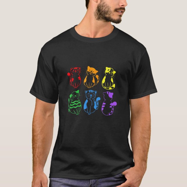Camiseta Gatos Gay Pride Lg (Anverso)