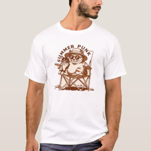 Camiseta Gatos Geniales del Punk Veraniego en Silla de Camp