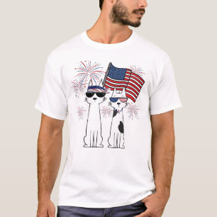 Camiseta Gatos geniales patrióticos
