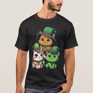 Camiseta Gatos Gnomo y Gato Duende del Día de San Patricio