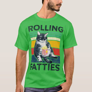 Camiseta gatos grasos rodante gato estilo Lazy gatos gato t