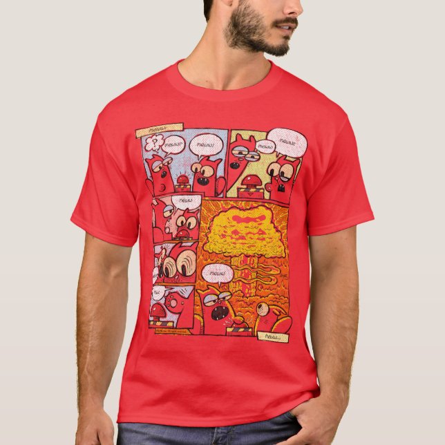 Camiseta Gatos Gritones Botón Comikhe Meww amigo chico (Anverso)