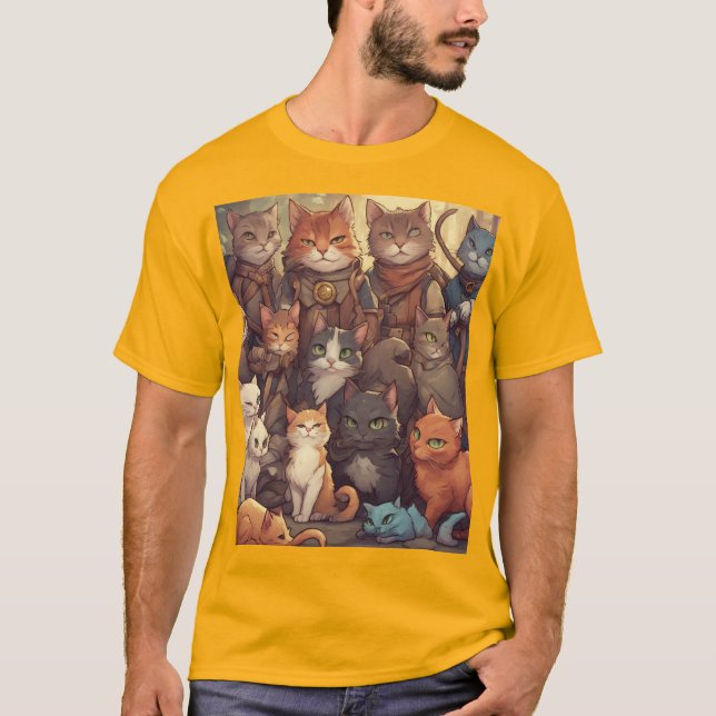 Camiseta Gatos guerreros (Anverso)