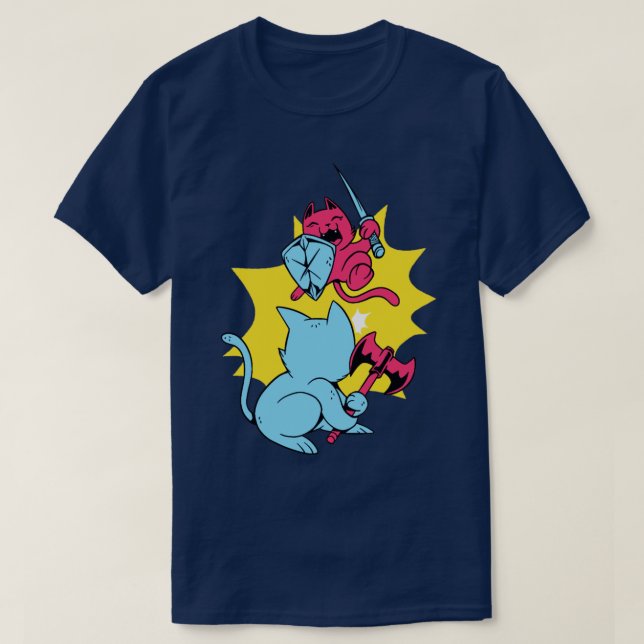 Camiseta gatos guerreros (Diseño del anverso)