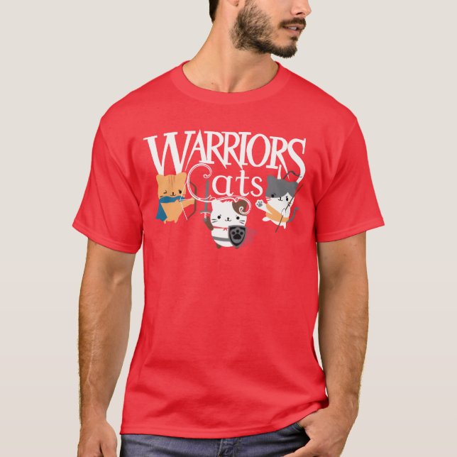 Camiseta gatos guerreros vintage (Anverso)
