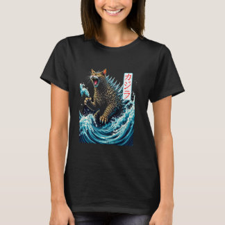 Camiseta Gatos japoneses Kawaii Japón Gato Monstruo & Kanag