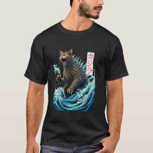 Camiseta Gatos Japoneses Kawaii Tee Japón Gato Monstruo & K