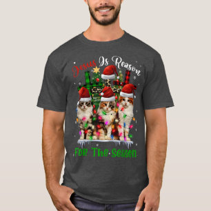 Camiseta Gatos Jesús Es La Razón Para Los Navidades De Temp