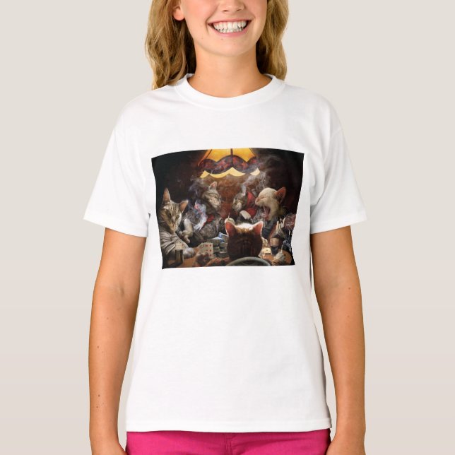 Camiseta Gatos jugando al póquer (Anverso)