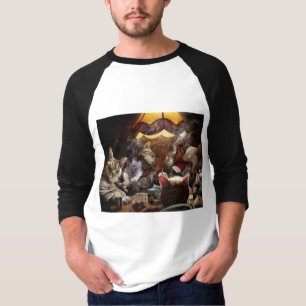 Camiseta Gatos jugando al póquer