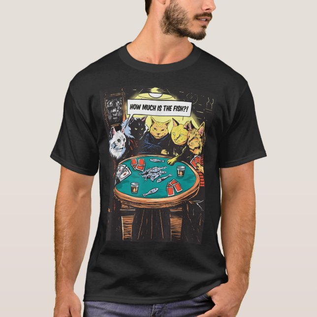 Camiseta Gatos jugando al póquer (Anverso)